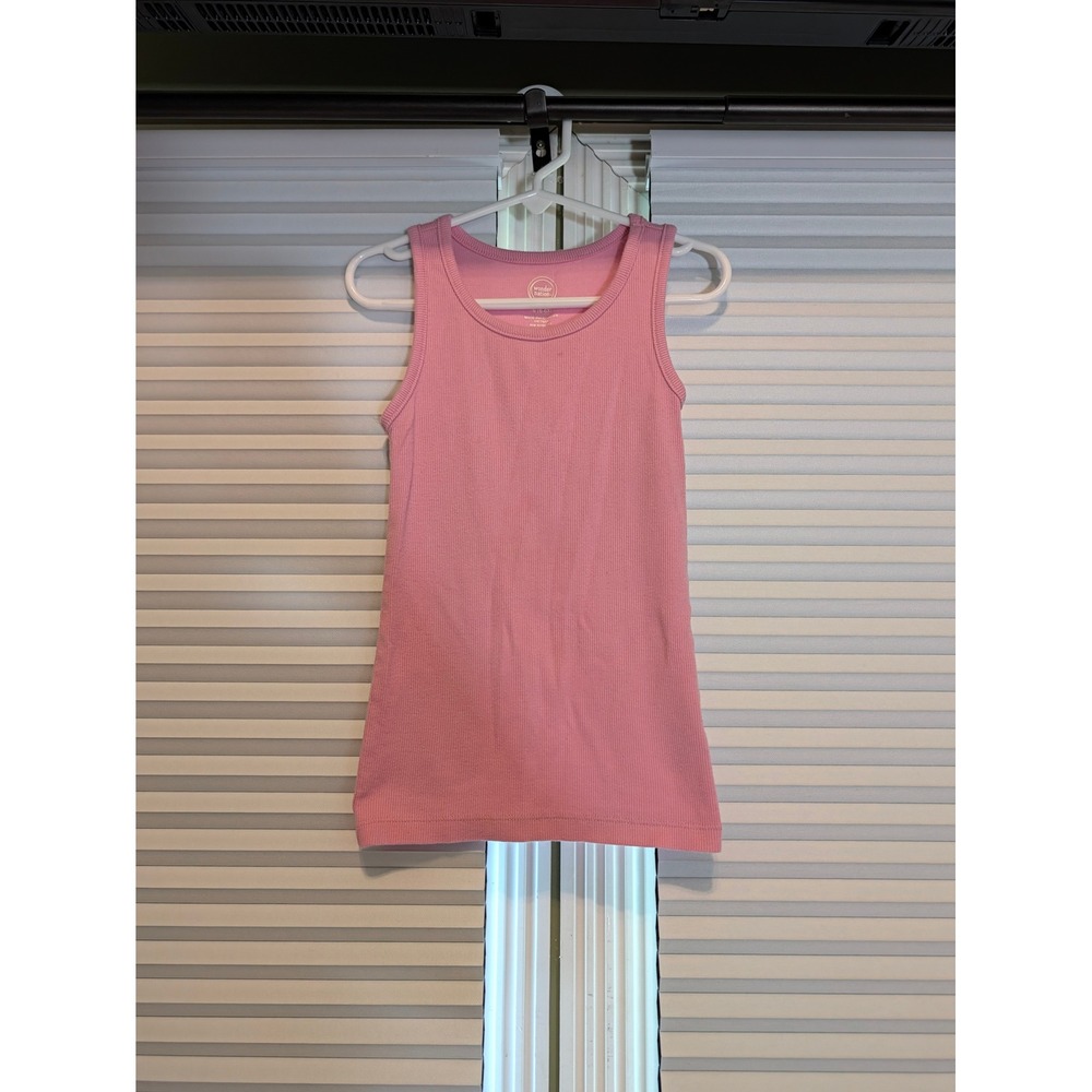 Wonder Nation Girls Pink Ribbed Tank Top Sleeveless Shirt Size S 6-6X